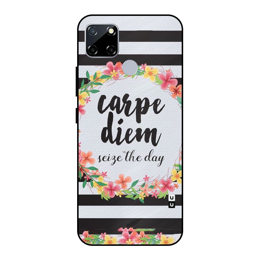 Floral Seize The Day Metal Back Case for Realme Narzo 20