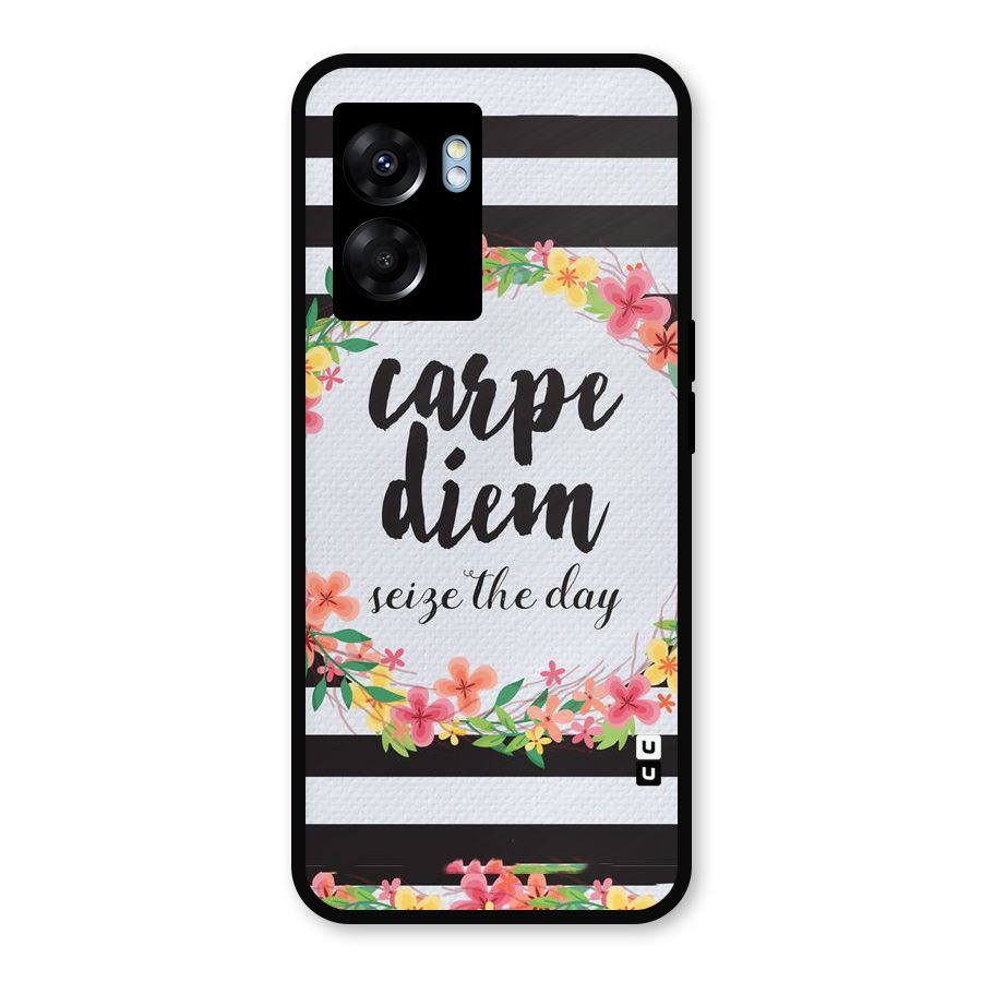 Floral Seize The Day Metal Back Case for Realme Narzo 50 5G