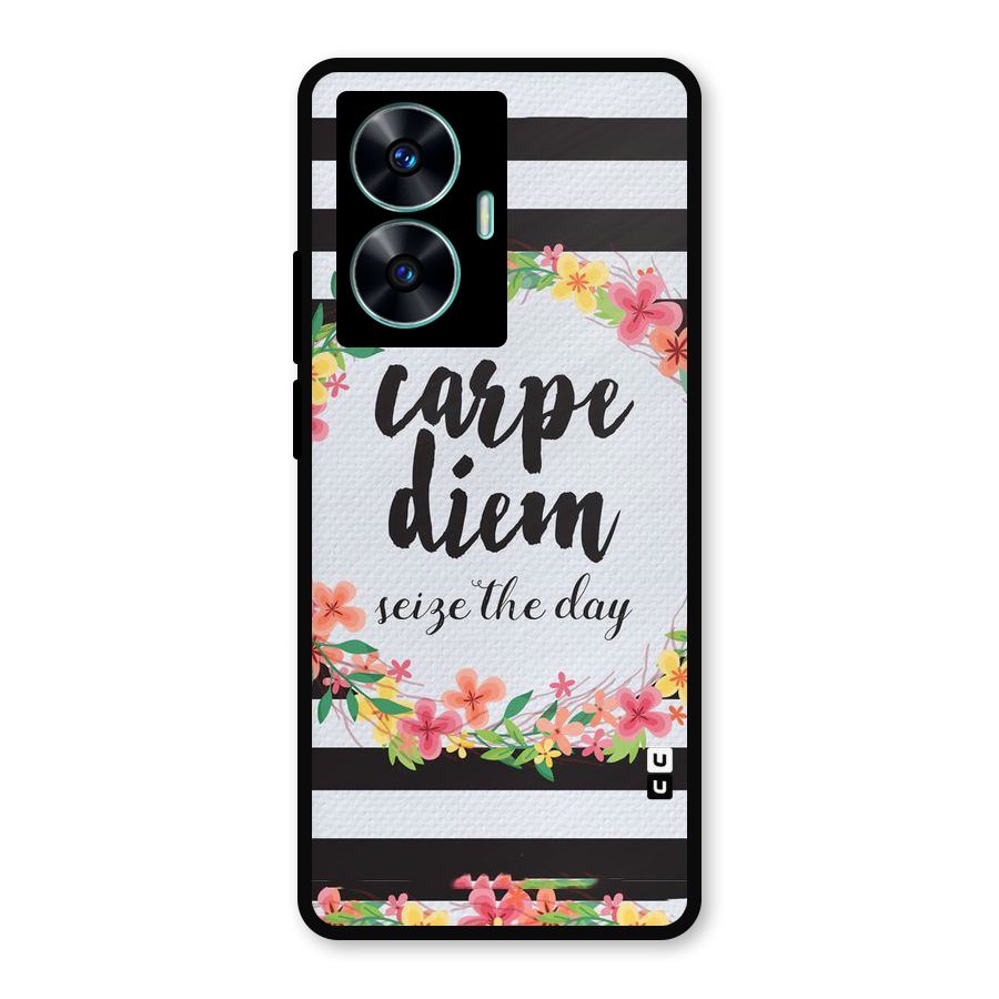 Floral Seize The Day Metal Back Case for Realme Narzo N55
