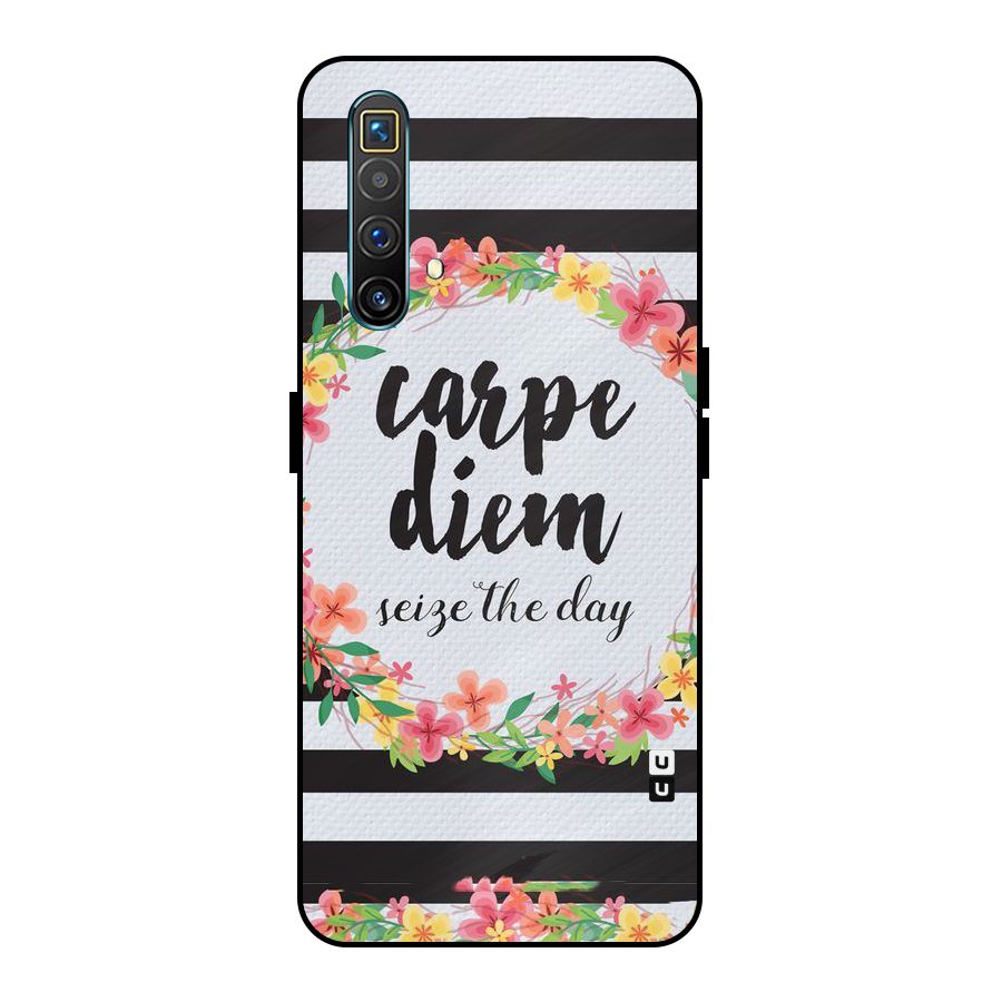 Floral Seize The Day Metal Back Case for Realme X3 SuperZoom