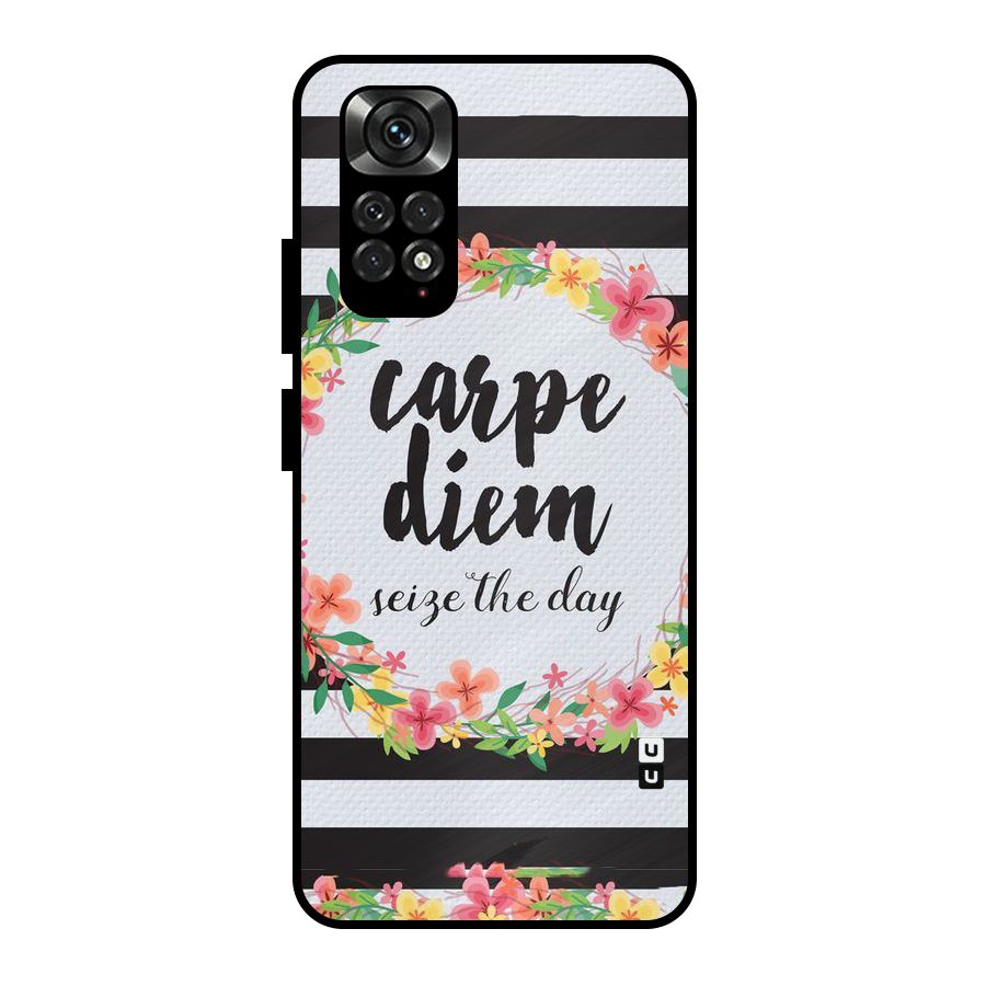 Floral Seize The Day Metal Back Case for Redmi Note 11 Pro Plus 5G