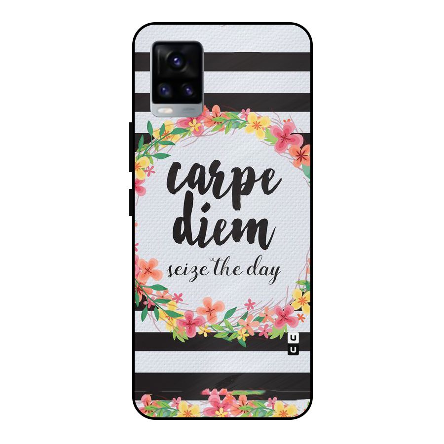 Floral Seize The Day Metal Back Case for Vivo V20