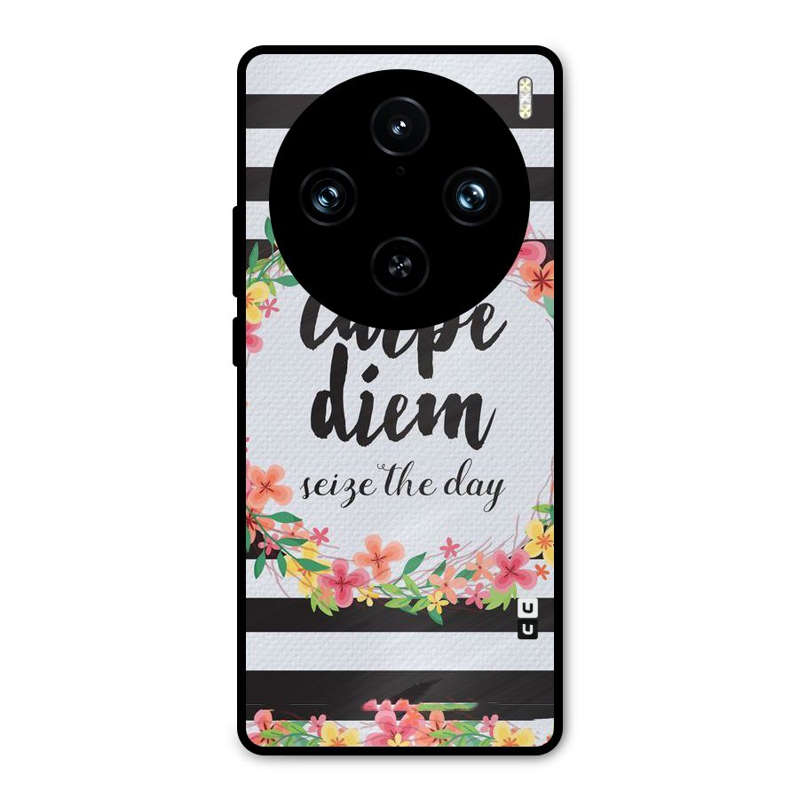 Floral Seize The Day Metal Back Case for Vivo X100 Pro