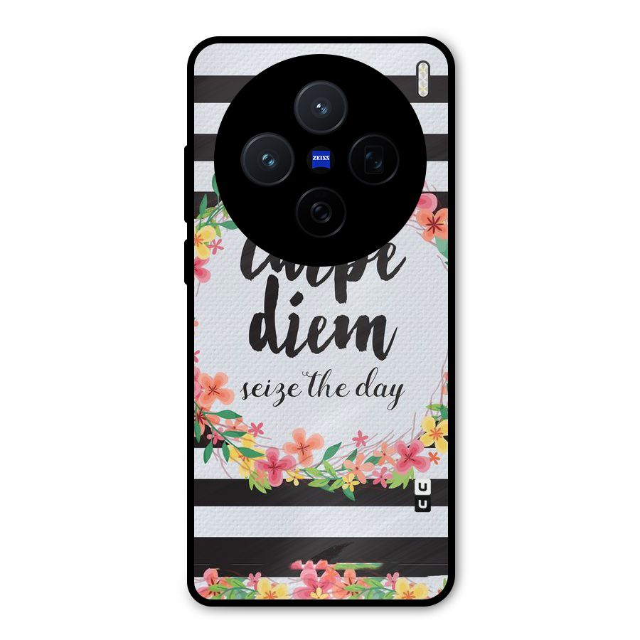 Floral Seize The Day Metal Back Case for Vivo X200