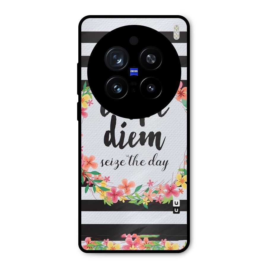 Floral Seize The Day Metal Back Case for Vivo X200 Pro