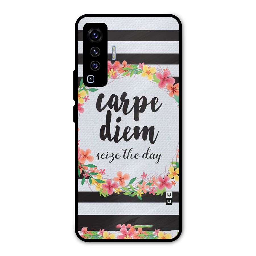 Floral Seize The Day Metal Back Case for Vivo X50