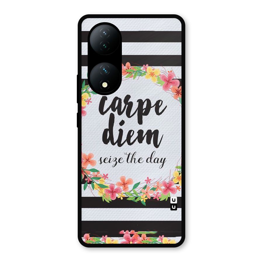 Floral Seize The Day Metal Back Case for Vivo Y100
