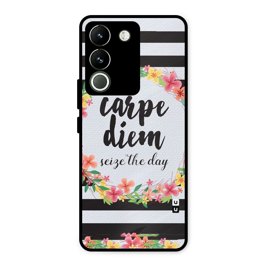 Floral Seize The Day Metal Back Case for Vivo Y200