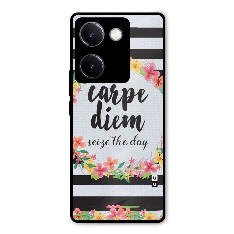 Floral Seize The Day Metal Back Case for Vivo Y300 Plus