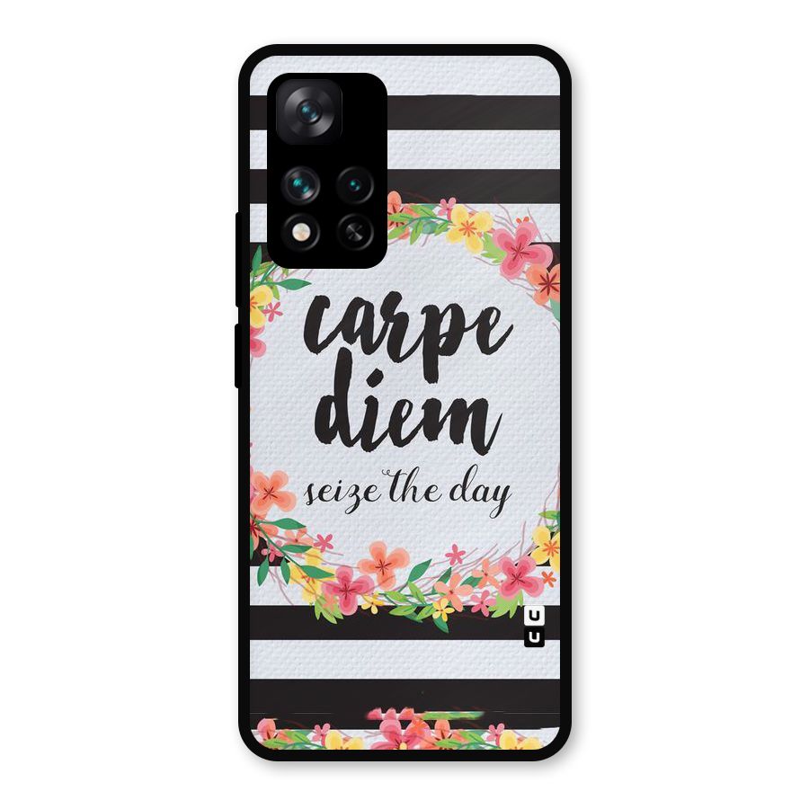 Floral Seize The Day Metal Back Case for Xiaomi 11i 5G