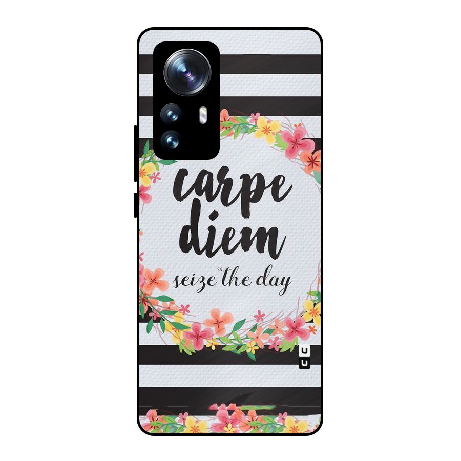 Floral Seize The Day Metal Back Case for Xiaomi 12 Pro