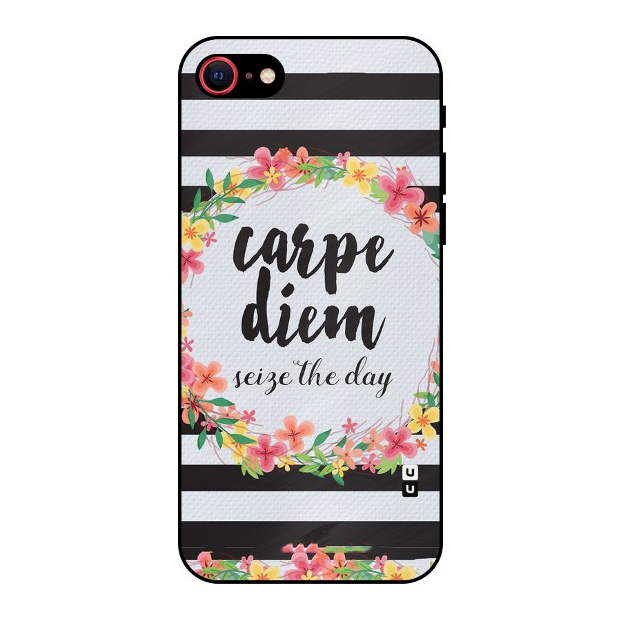 Floral Seize The Day Metal Back Case for iPhone 7