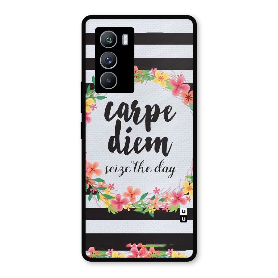 Floral Seize The Day Metal Back Case for iQOO 9 SE