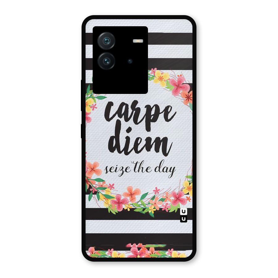Floral Seize The Day Metal Back Case for iQOO Neo 6 5G