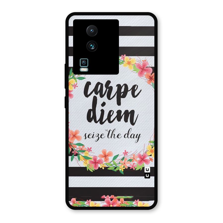 Floral Seize The Day Metal Back Case for iQOO Neo 7