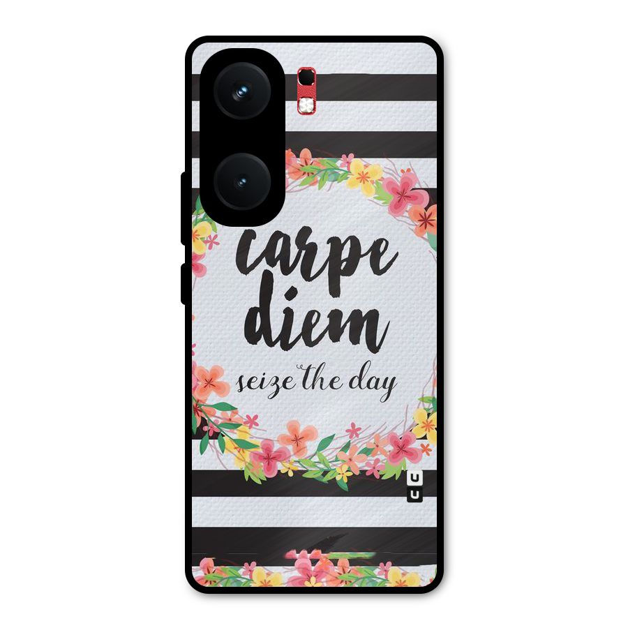 Floral Seize The Day Metal Back Case for iQOO Neo 9 Pro