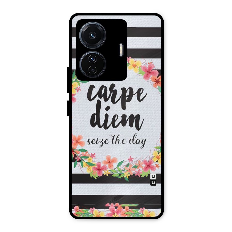 Floral Seize The Day Metal Back Case for iQOO Z6