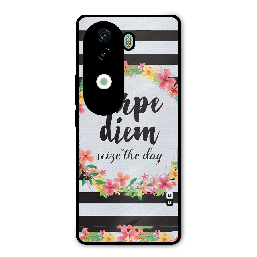 Floral Seize The Day Metal Back Case for iQOO Z9s