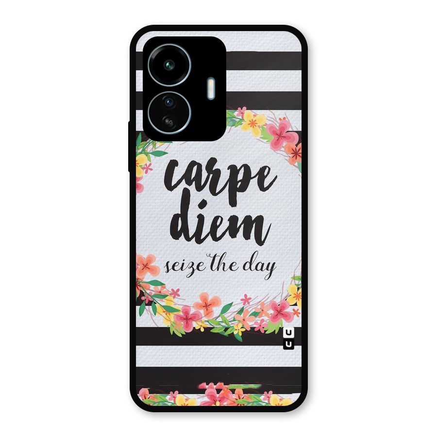 Floral Seize The Day Metal Back Case for vivo iQOO Z6 Lite 5G