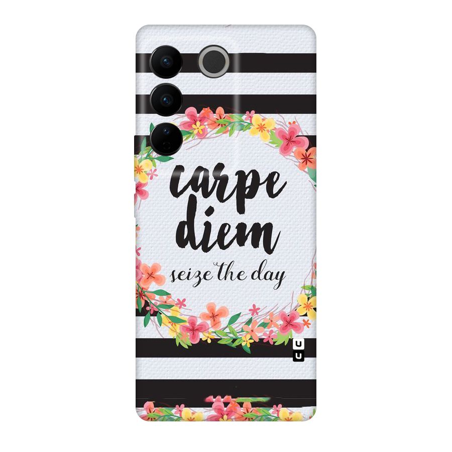 Floral Seize The Day Original Polycarbonate Back Case for Vivo V27