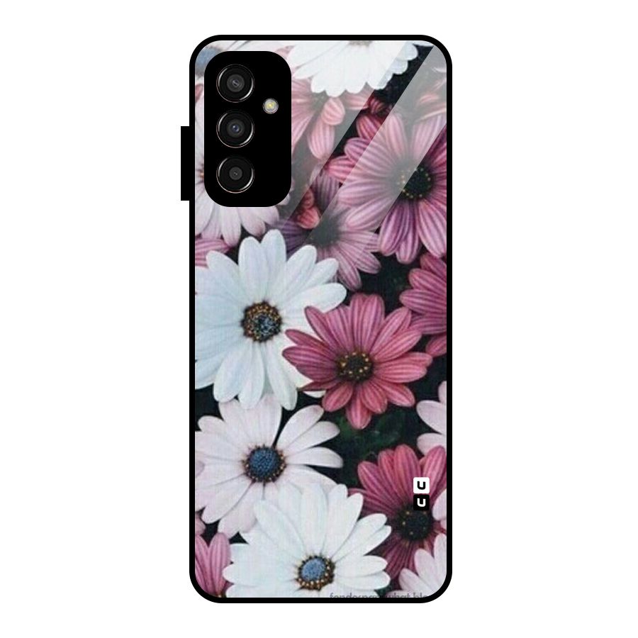 Floral Shades Pink Glass Back Case for Galaxy F13