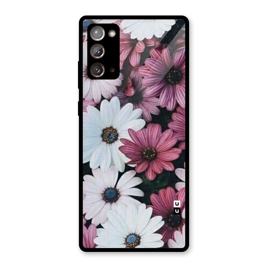 Floral Shades Pink Glass Back Case for Galaxy Note 20