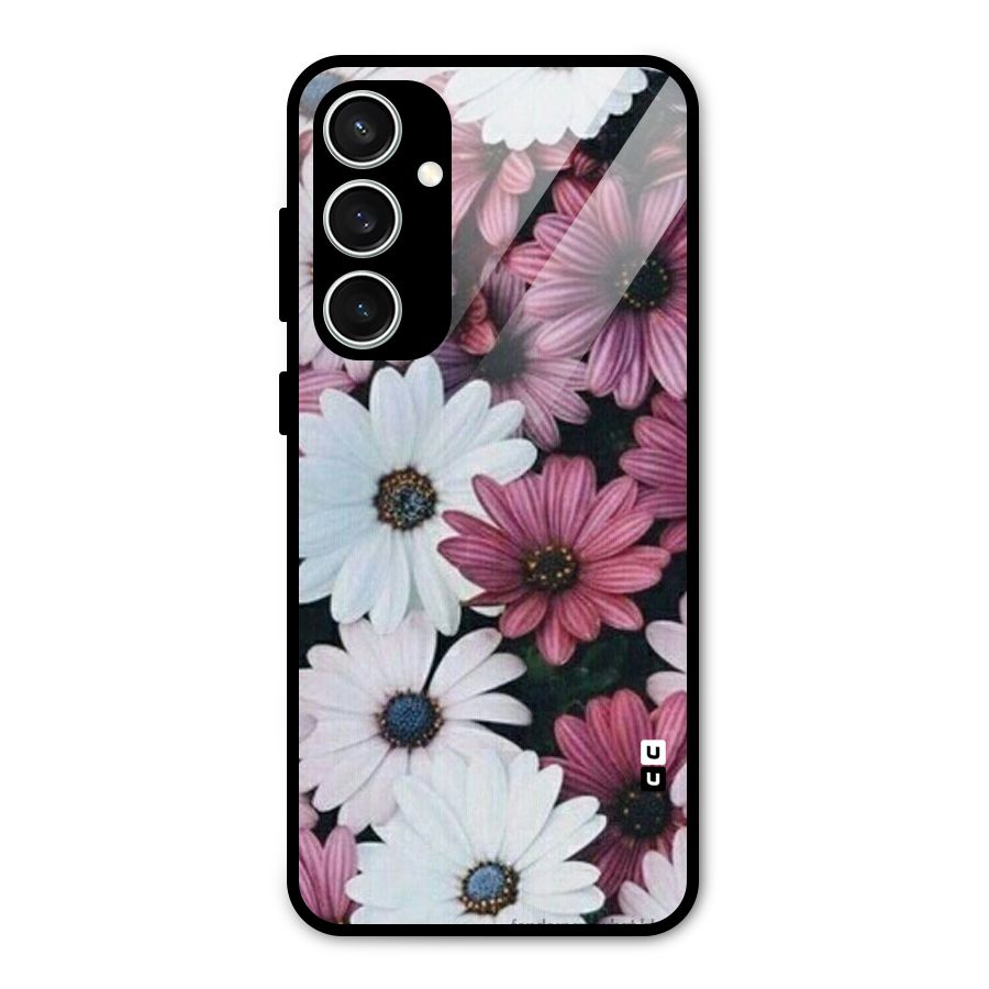 Floral Shades Pink Glass Back Case for Galaxy S23 FE