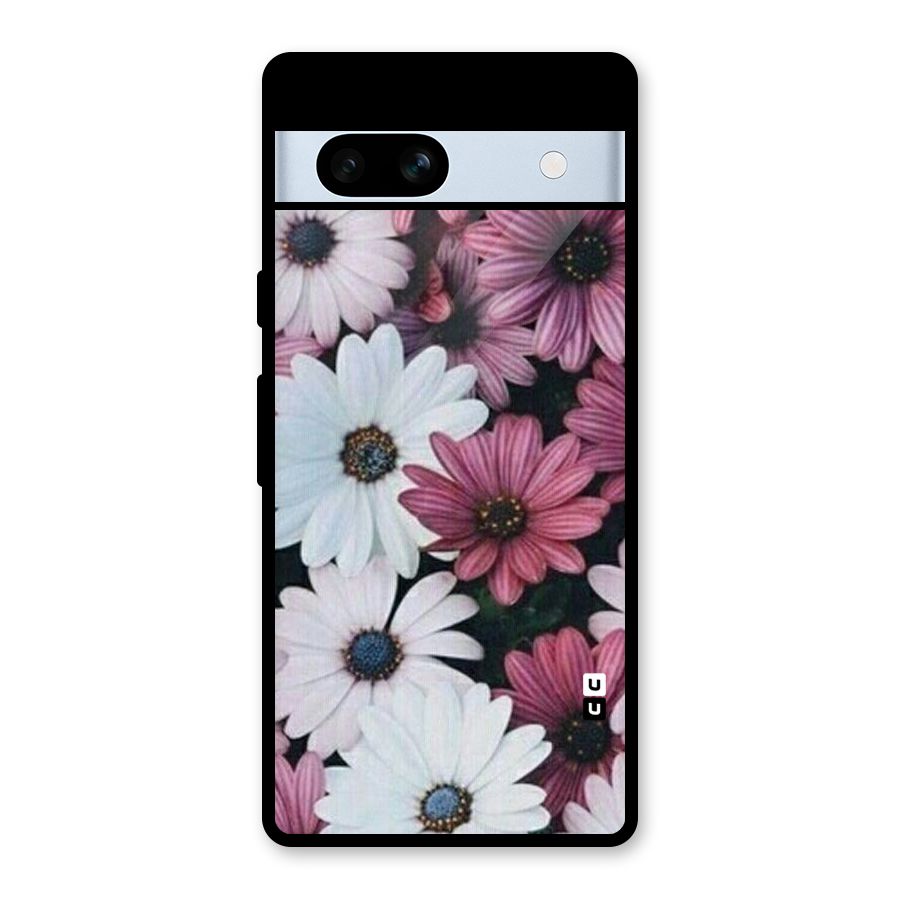 Floral Shades Pink Glass Back Case for Google Pixel 7a