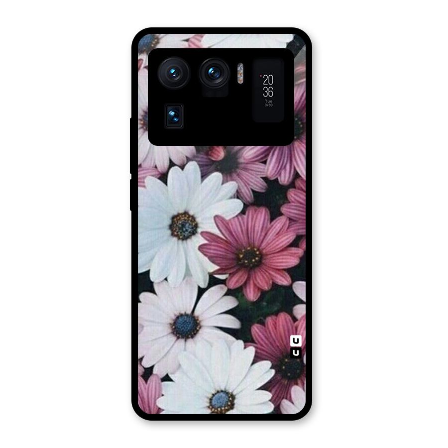 Floral Shades Pink Glass Back Case for Mi 11 Ultra