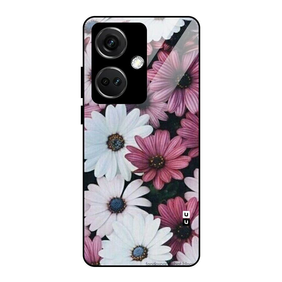 Floral Shades Pink Glass Back Case for OnePlus Nord CE 3 5G