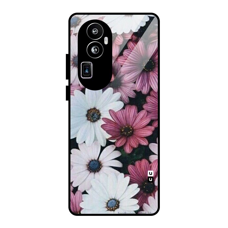 Floral Shades Pink Glass Back Case for Oppo Reno10 Pro Plus