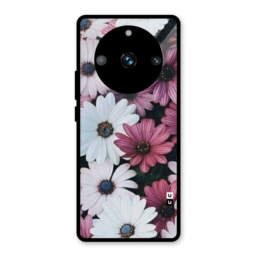 Floral Shades Pink Glass Back Case for Realme 11 Pro