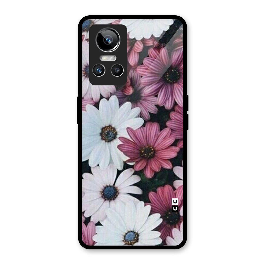Floral Shades Pink Glass Back Case for Realme GT Neo 3