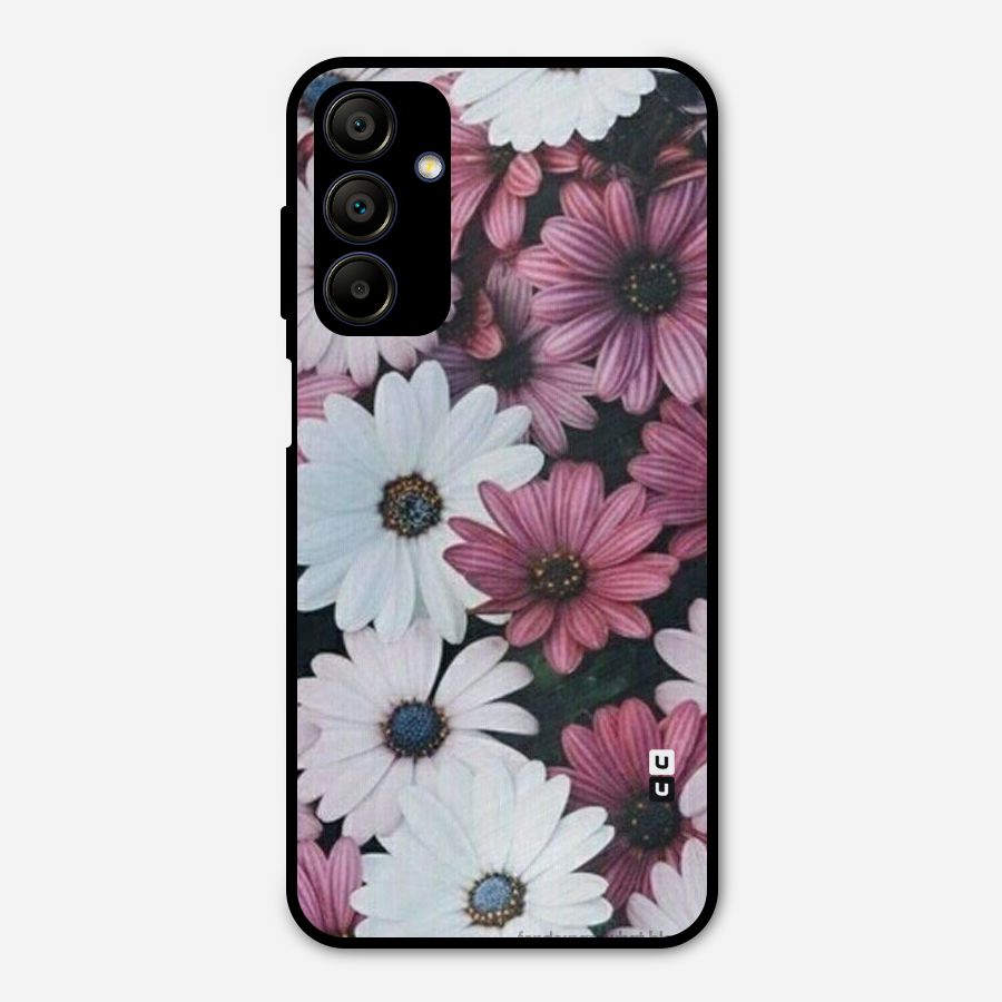 Floral Shades Pink Metal Back Case for Galaxy A15 5G