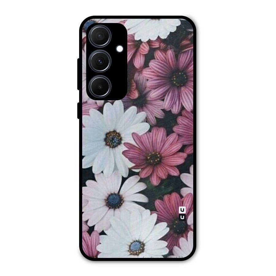 Floral Shades Pink Metal Back Case for Galaxy A35