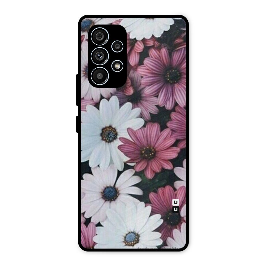 Floral Shades Pink Metal Back Case for Galaxy A53 5G