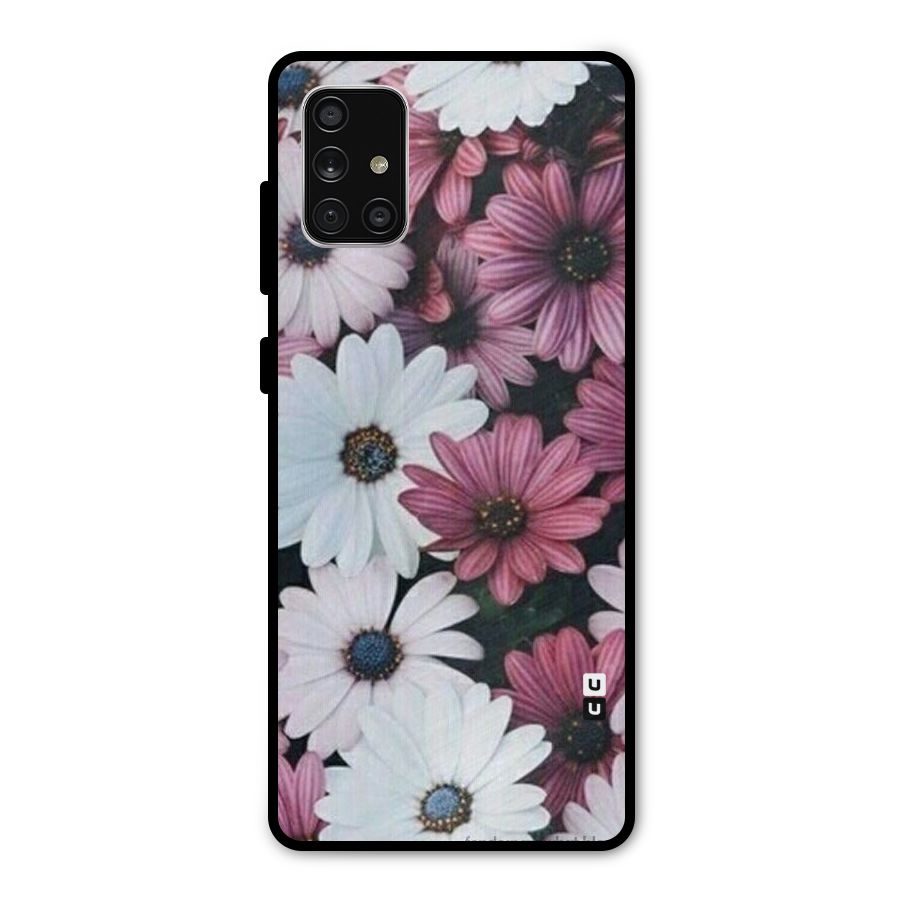 Floral Shades Pink Metal Back Case for Galaxy A71