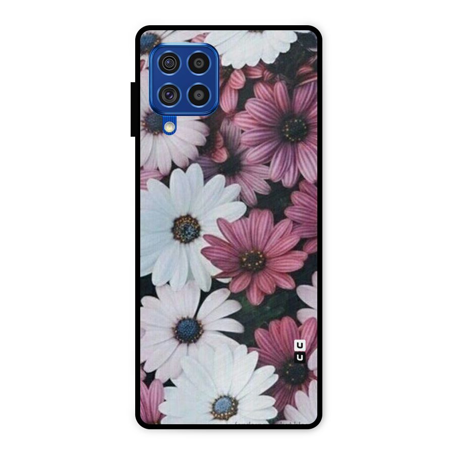 Floral Shades Pink Metal Back Case for Galaxy F62