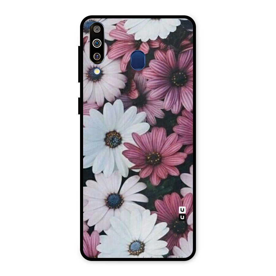 Floral Shades Pink Metal Back Case for Galaxy M30
