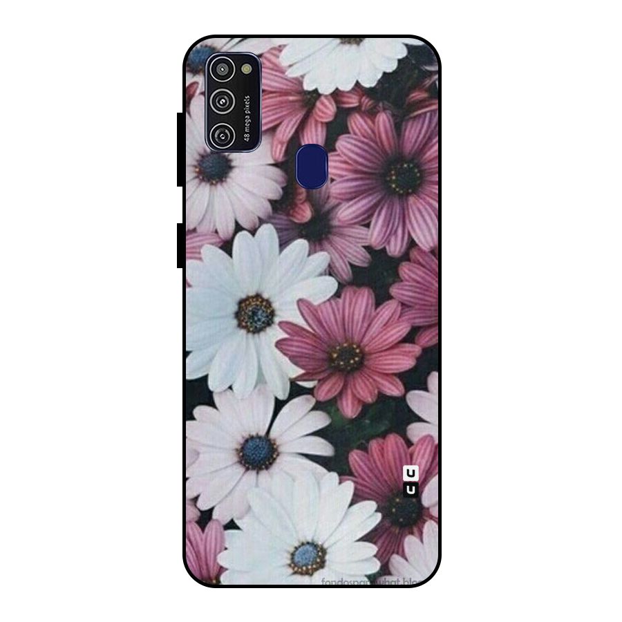 Floral Shades Pink Metal Back Case for Galaxy M30s