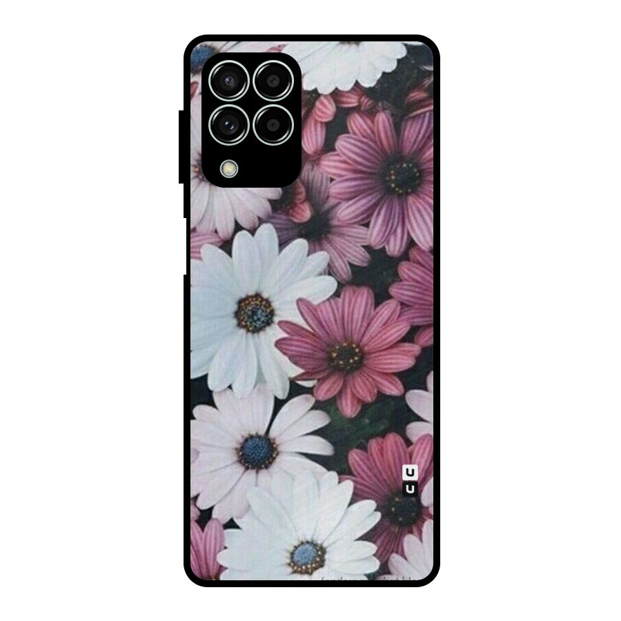 Floral Shades Pink Metal Back Case for Galaxy M33