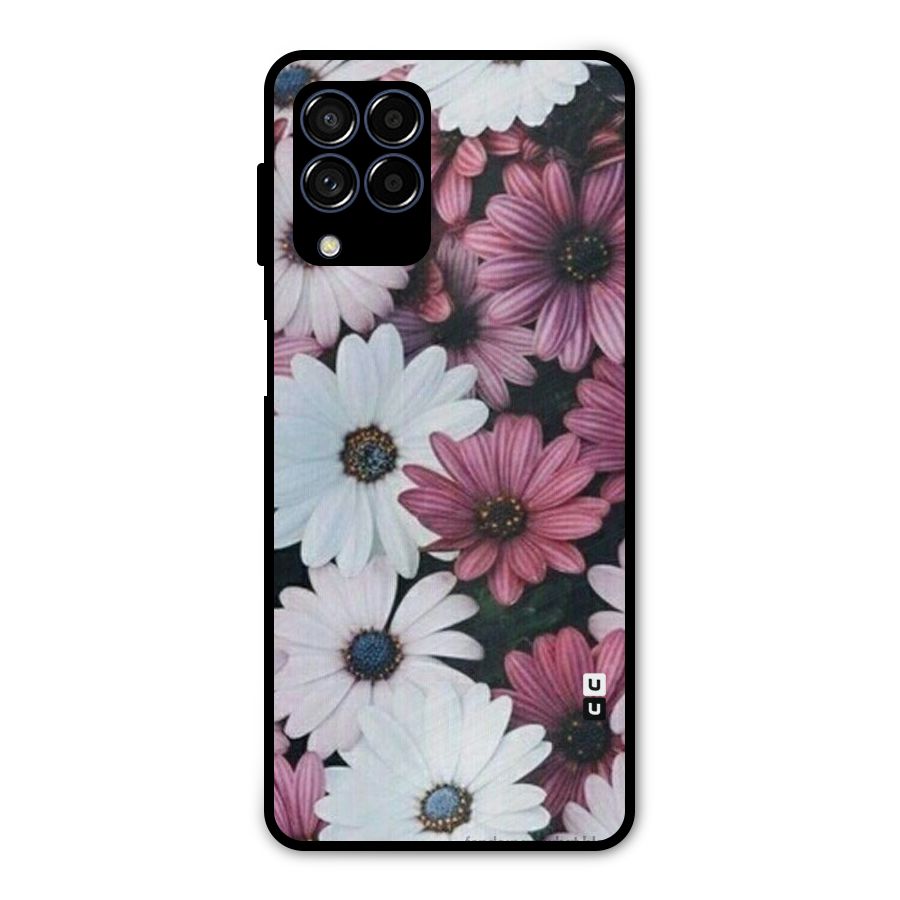Floral Shades Pink Metal Back Case for Galaxy M53 5G
