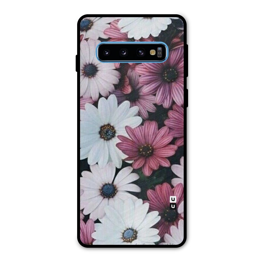 Floral Shades Pink Metal Back Case for Galaxy S10