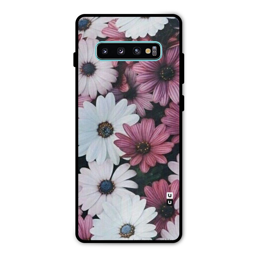 Floral Shades Pink Metal Back Case for Galaxy S10 Plus