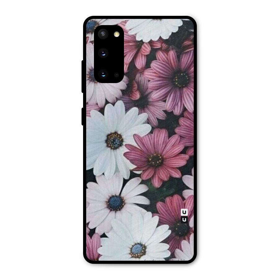 Floral Shades Pink Metal Back Case for Galaxy S20