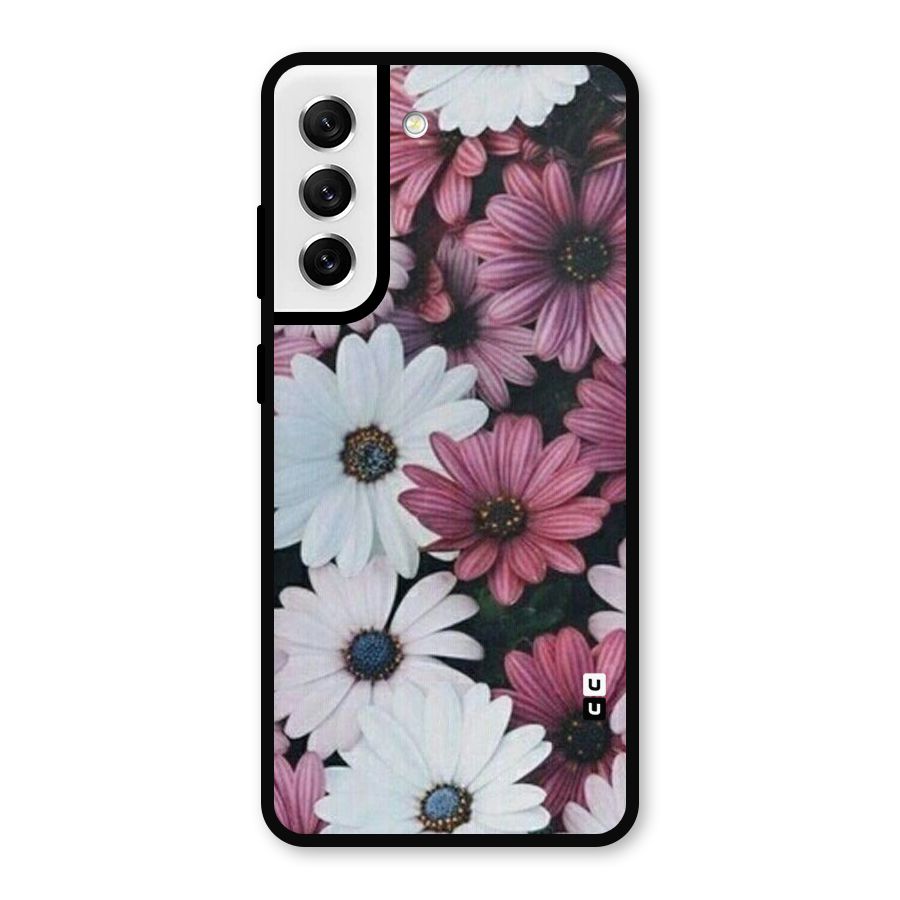 Floral Shades Pink Metal Back Case for Galaxy S21 FE 5G