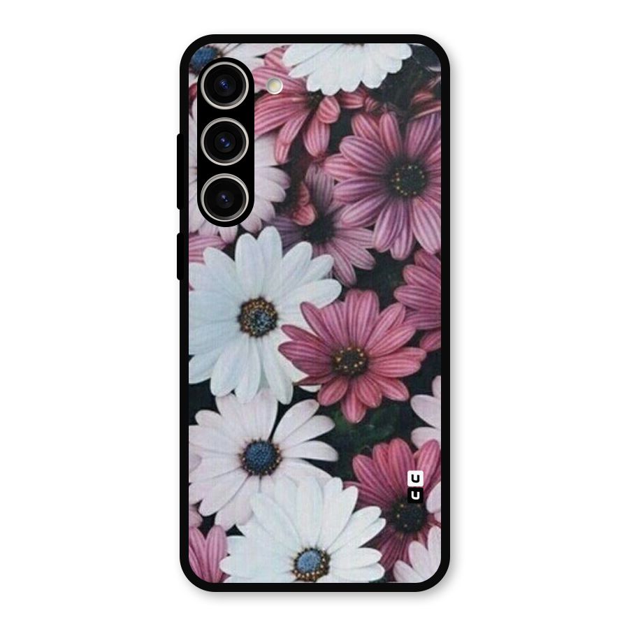 Floral Shades Pink Metal Back Case for Galaxy S23 Plus