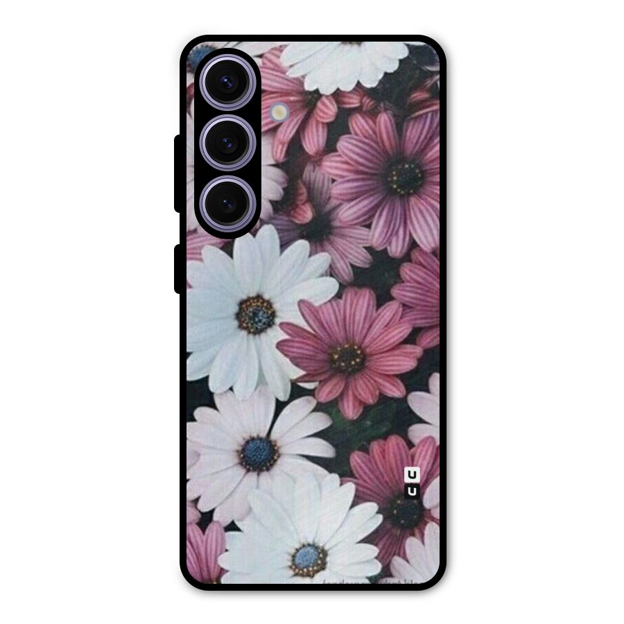 Floral Shades Pink Metal Back Case for Galaxy S24