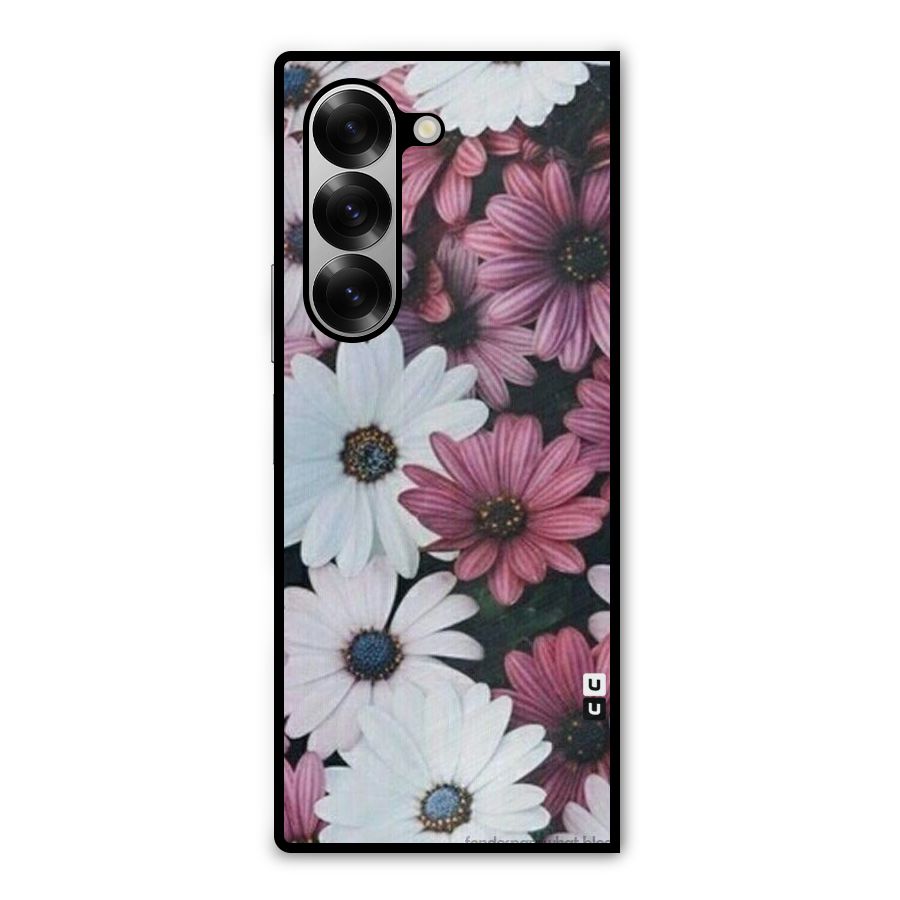 Floral Shades Pink Metal Back Case for Galaxy Z Fold6