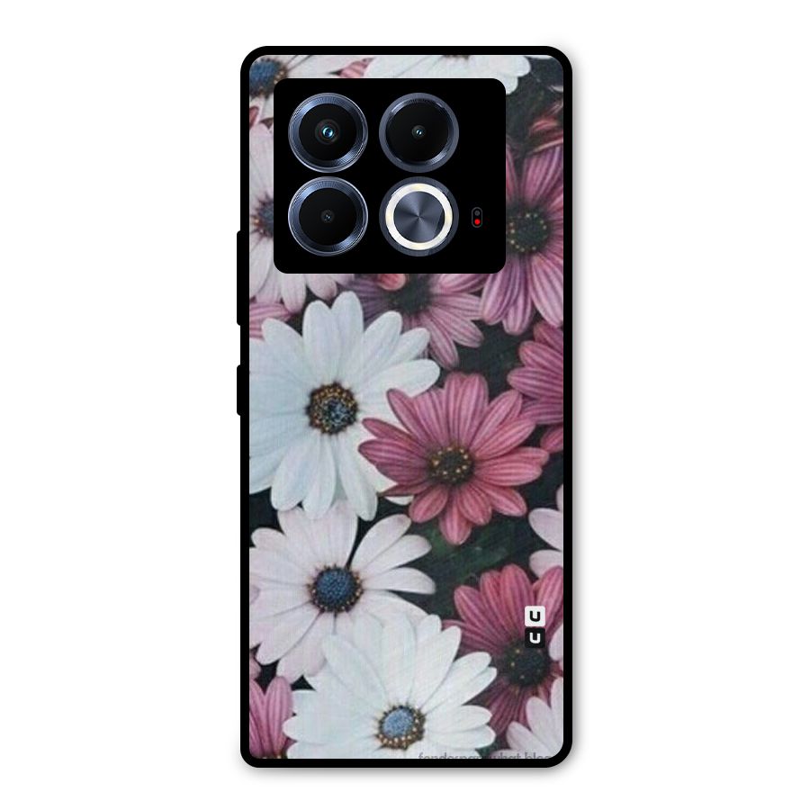 Floral Shades Pink Metal Back Case for Infinix Note 40 5G